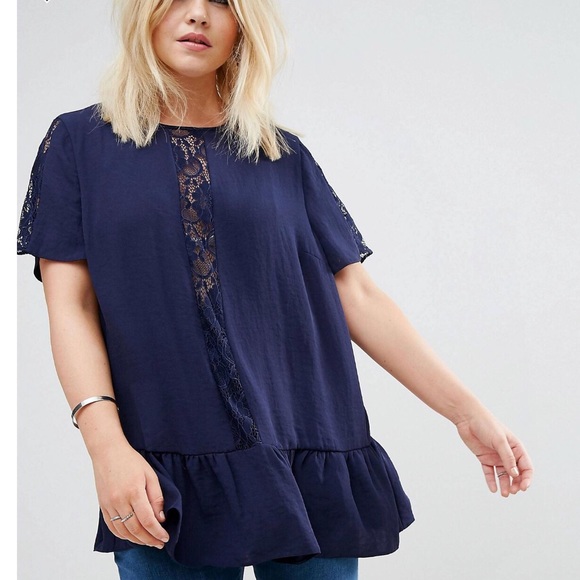 asos navy top